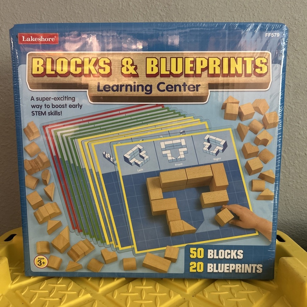 Lakeshore FF579 Blocks Blueprints Learning Center Stem‎ Education Building Set